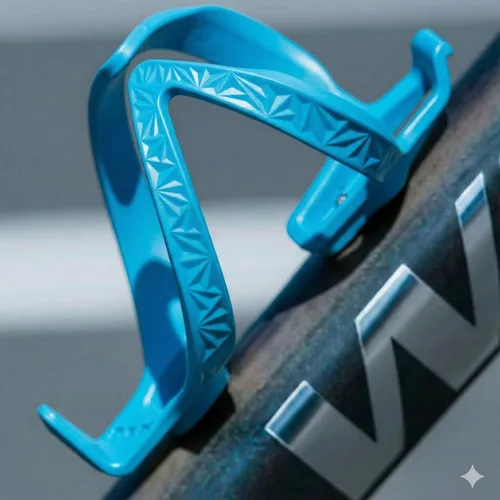 Miniatura 2 de Supacaz Fly Cage Poly Neon Blue - Soporte para botella de agua de ciclismo para bicicleta de carretera + bicicleta de montaña MTB