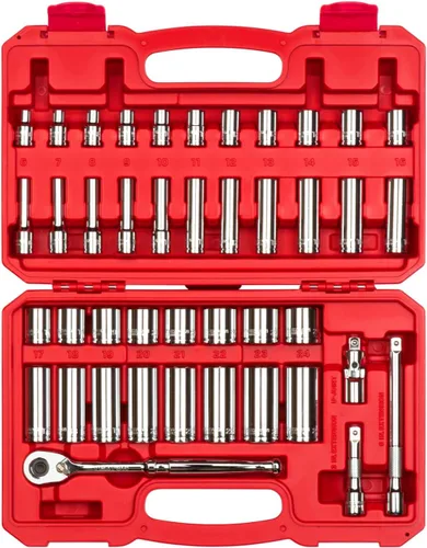 Miniatura 9 de TEKTON Juego de llaves de vaso y trinquete de 6 puntos, 34 piezas (1/4-1 pulg.) SKT15101