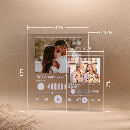Miniatura 5 de ShineSand Placa personalizada de Spotify con imagen, placa de música acrílica personalizada con foto, regalos personalizados para novio, novia