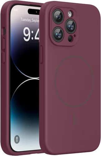Miniatura 151 de Miracase - Funda magnética diseñada para iPhone 14 Pro Max, de silicona líquida, a prueba de golpes, con protector de pantalla y protección