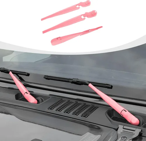 Miniatura 10 de RAZPOY JK Limpiaparabrisas frontal y trasero, 3 piezas, compatible con Jeep Wrangler JK JKU 2007-2017, azul