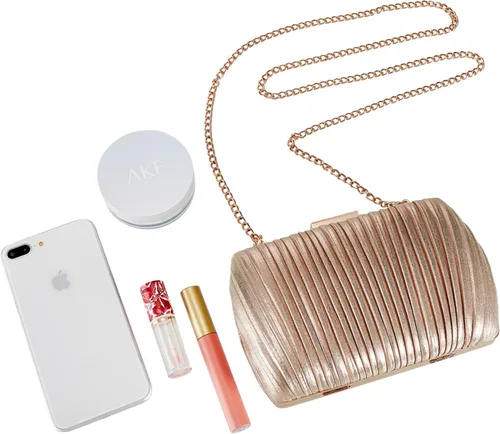 Miniatura 6 de BENCOMOM Bolso de mano dorado para mujer, bolso de mano dorado para mujer, bolso de mano de noche, boda, fiesta, novia, baile de graduación, bolso