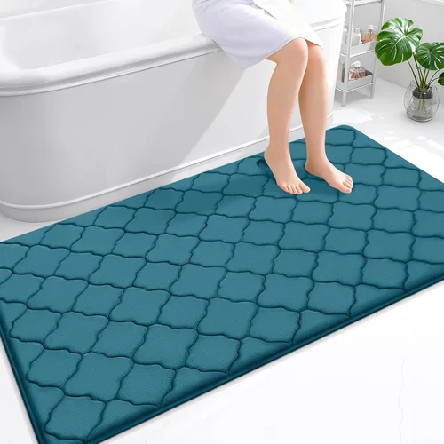 Miniatura 134 de OLANLY Alfombra de Baño de Espuma Viscoelástica de 24 x 16 pulgadas, Ultra Suave y Absorbente, Alfombras de Baño Antideslizantes, Cómodas, Lavables