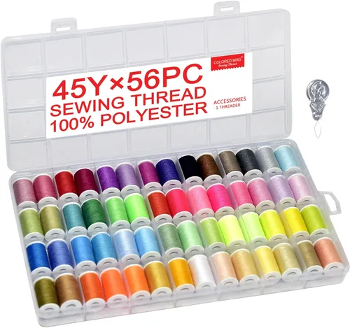 Miniatura 8 de Kit de costura de 100 colores Juego de hilo de poliéster práctico