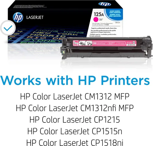 Miniatura 2 de HP Cartucho de tóner magenta 125A Funciona con HP Color LaserJet CM1312 MFP Series, HP Color LaserJet CP1215, CP1515, CP1518 Series CB543A