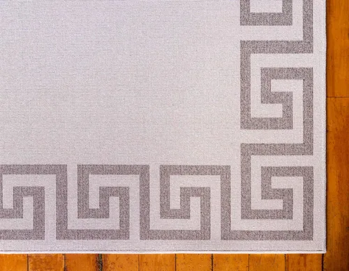 Miniatura 9 de Unique Loom Athens Collection - Alfombra clásica geométrica moderna con diseño de bordes, 5 x 8 pies, beige/marrón Beige y Marrón/Beige