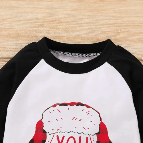 Miniatura 5 de JEELLIGULAR Camiseta de Navidad para niños y niñas, camiseta de manga larga con estampado de letras para bebés, ropa de festival de 6 meses a 5 años
