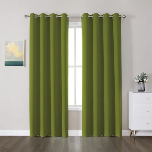Miniatura 34 de CUCRAF Cortinas opacas de 45 pulgadas de largo, juego de 2 paneles para dormitorio, bolsillo para cortinero, cortinas de oscurecimiento