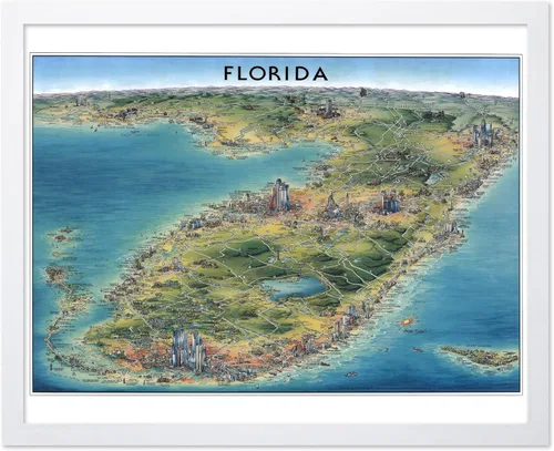 Miniatura 22 de Poster Master Póster retro de viaje con mapa monumental vintage de Florencia, arte italiano, gran regalo para hombres, mujeres, amantes