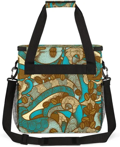 Miniatura 5 de Bolsa de café vintage bohemia para café, bolsa de transporte de viaje, bolsa de almacenamiento compatible con Keurig K-Mini o Plus, portátil