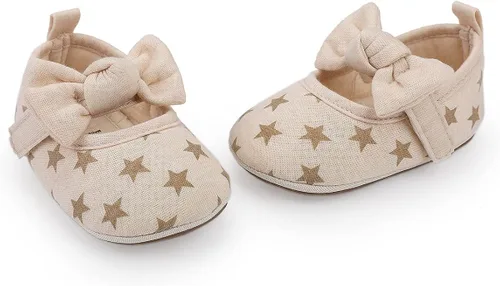 Miniatura 4 de COSANKIM Zapatos planos Mary Jane con suela de goma antideslizante para bebés y niñas pequeñas, zapatos de vestir de princesa