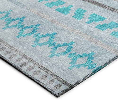 Miniatura 4 de Sedona SN10 - Alfombra bohemia azul rectangular, 1 pie 8 pulgadas x 2 pies 6 pulgadas