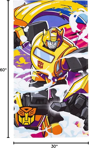 Miniatura 7 de Northwest Toalla de playa, 30" x 60", Transformers Neon Smoke