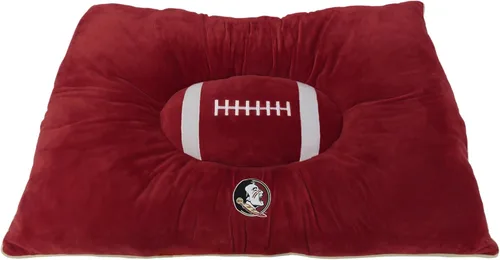 Pets First NCAA Florida State Seminoles - Cama de almohada de felpa suave y acogedora - Colchón deportivo para perros y gatos, cálido colchón