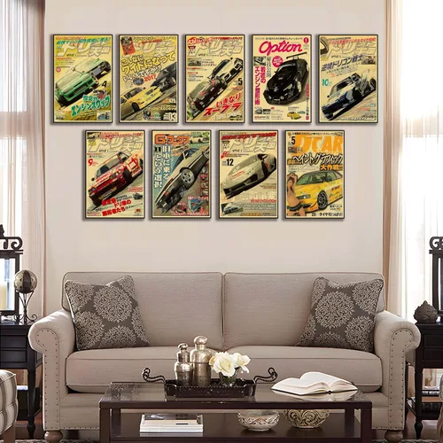 Miniatura 6 de VejiA JDM - Póster de automóvil para pared, impresiones artísticas de auto apanese, impresiones artísticas de superdeportivo