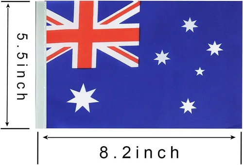 Miniatura 2 de ZXvZYT Cadena de bandera australiana de Australia, pequeñas banderas de banderín de Australia, para gran apertura, eventos deportivos nacionales