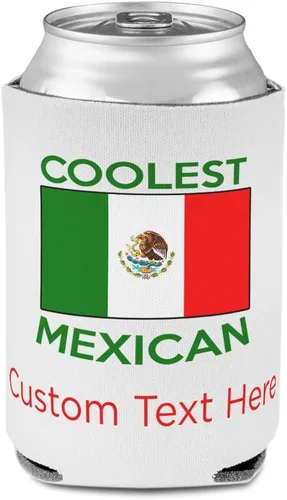 Fundas personalizadas para latas Enfriador de bebidas Los países mexicanos más geniales México Buceo Fiesta de espuma Cubierta de cerveza Blanco