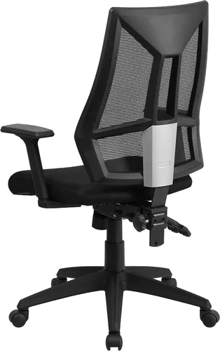 Miniatura 4 de Flash Furniture Ivan Silla de oficina ergonómica giratoria multifunción de malla negra con brazos ajustables