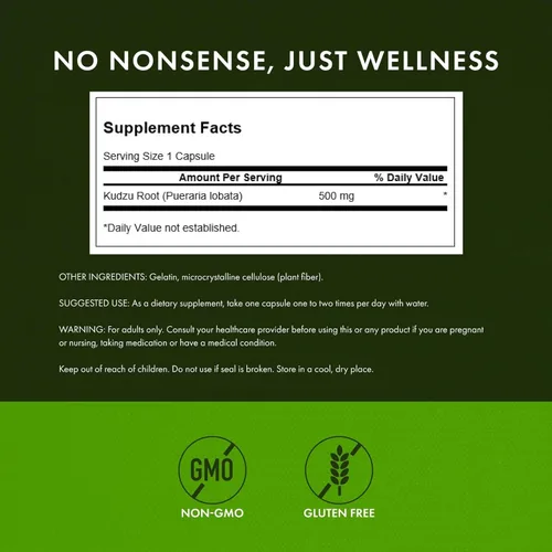 Miniatura 2 de Swanson Full Spectrum Kudzu Root – Suplemento de hierbas que apoya la salud del corazón y la salud del hígado – Puede apoyar la presión arterial