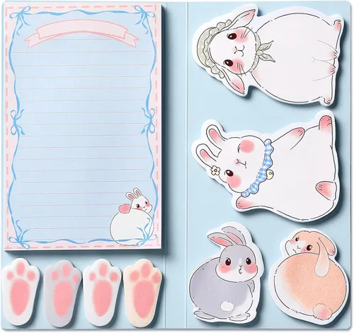 Miniatura 9 de Hommie Set de notas adhesivas de perro, pestañas divisoras de notas adhesivas para planificador, 300 hojas, marcadores de animales bonitos