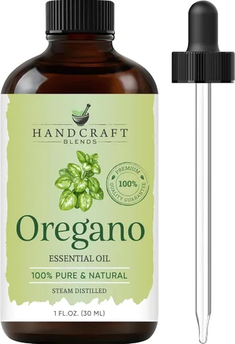 Handcraft Blends Aceite de Orégano – 1 Fl Oz – 100% Puro y Natural – Aceite Esencial de Grado Premium para Difusor y Aromaterapia, Piel, Masaje,
