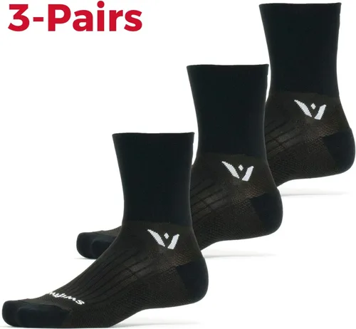 Miniatura 2 de Swiftwick - Performance Four (3 pares) calcetines para correr y ciclismo, máxima durabilidad