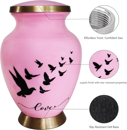 Miniatura 7 de NANIURN Urnas de cremación para cenizas humanas, mujeres y hombres, urna funeraria para cenizas para mujeres y hombres, modelos de amor decorativos