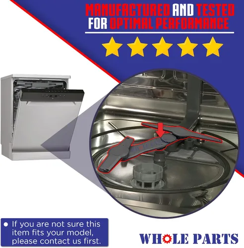 Miniatura 3 de Conjunto de brazo rociador inferior para lavavajillas Whole Parts mejorado # W10195601 - Reemplazo y compatible con algunos lavavajillas Kenmore