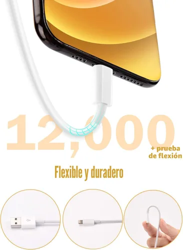 Miniatura 6 de Susnwere Cable de carga extra largo para iPhone de 15 pies, [certificado Apple MFi], cable USB a Lightning de 15 pies, cable de carga rápida