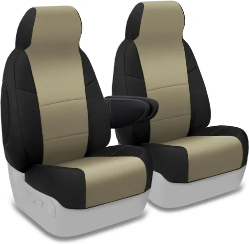 Miniatura 42 de Coverking Custom Fit Center 50/50 - Funda de asiento de cubo para modelos seleccionados Chevrolet Suburban 1500/2500, neopreno (negro)