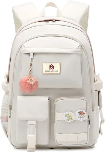 Miniatura 11 de Hidds Mochilas para laptop de 15.6 pulgadas, mochila escolar universitaria para niñas y mujeres, bonita bolsa de libros para escuela primaria Negro