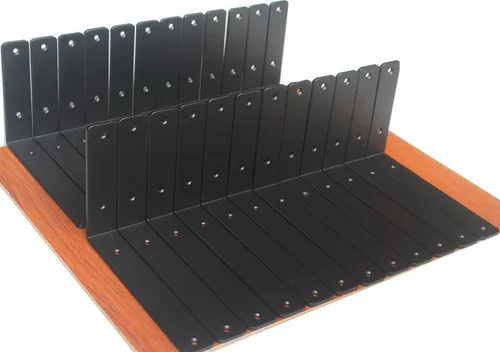 Miniatura 59 de Paquete de 12 soportes de estante en L de 8 pulgadas de largo x 6 pulgadas de alto x 1.5 pulgadas de ancho, 5 mm de grosor, soporte de estante en L