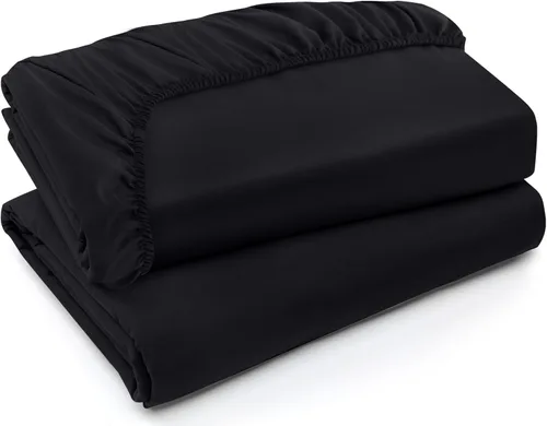 Miniatura 43 de Utopia Bedding Sábana Bajera Completa Ajustada - Sábana de Fondo - Bolsillo Profundo - Microfibra Suave - Resistente al Encogimiento y la Azul Spa