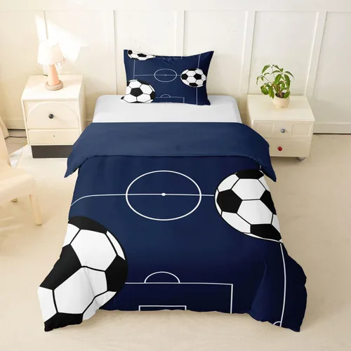 Miniatura 49 de Funda de edredón Happy Camping, juego de ropa de cama con temática de cámper para niños, funda de edredón de estilo rústico para decoración