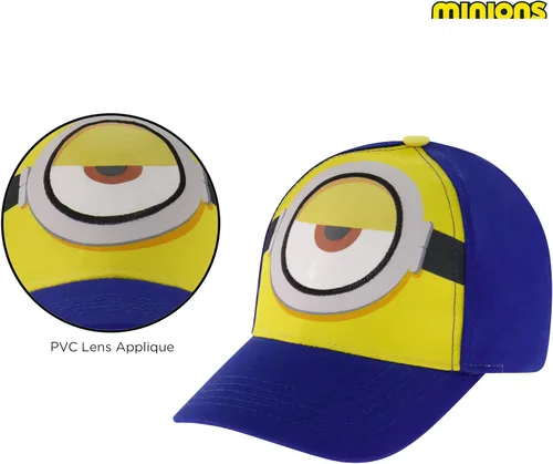 Miniatura 3 de Minions Gorra de béisbol para niños y gorra ajustable para niños de 4 a 7 años, Multi