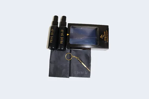 PRIVÉ 59 - Kit de limpieza y reparación de lentes en espray antiniebla, limpiador de lentes antivaho con mini kit de herramientas para mantenimiento