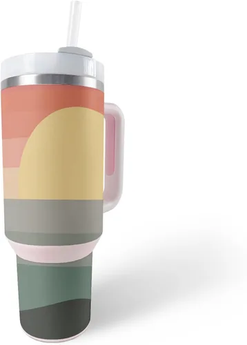 Miniatura 29 de MightySkins Skin - Vaso de vinilo compatible con Stanley The Quencher H2.0 FlowState de 40 onzas, color turquesa sólido, funda protectora, duradera