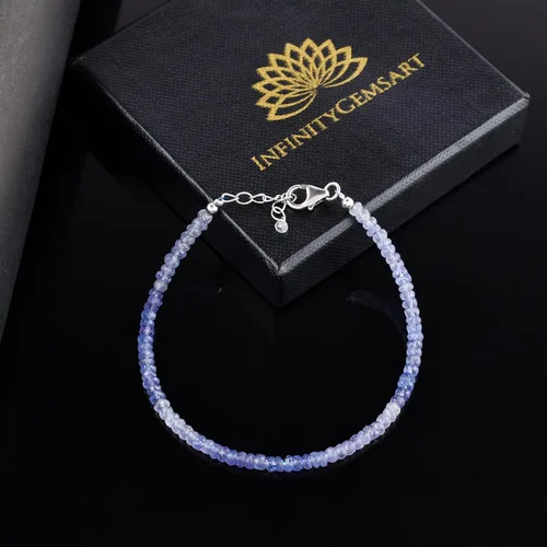 Miniatura 23 de Gifts For Women Shaded Beads Bracelets for Women, Natural Gemstone Handmade Full Beaded Jewelry, Birthstone, Crystals and Healing Stones 925