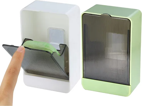 Miniatura 8 de HANCELANT Jaboneras de baño, paquete de 2 jaboneras con drenaje montado en la pared, caja de jabón para ducha, baño, fregadero de cocina, mantiene