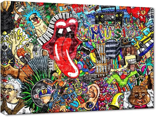 Miniatura 100 de Yatsen Bridge Arte Callejero Clásico Banksy Graffiti Arte de Pared Detrás de la Cortina Pósters Pinturas en Lienzo Imágenes de Graffiti Coloridas