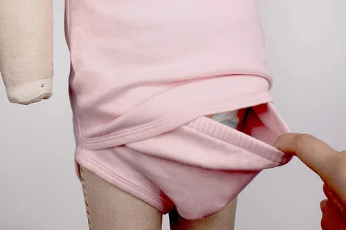 Miniatura 6 de OETEO Mamelucos de algodón con certificación OEKO-Tex, fáciles de usar, sin broches y sin botones, paquete de una pieza adaptable Gtube