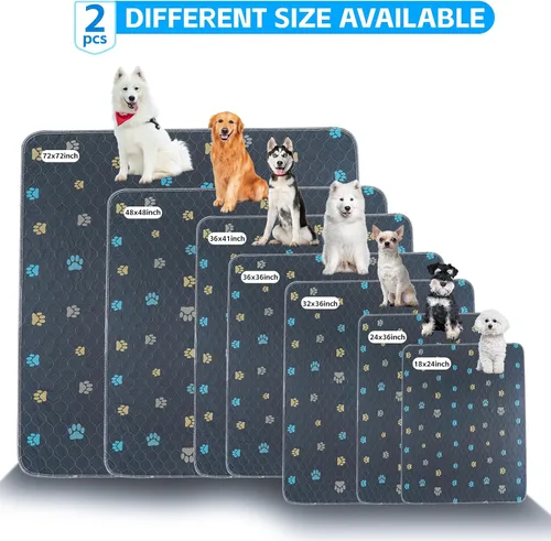 Miniatura 5 de Aitmexcn Almohadilla lavable para orina de perro, 100% impermeable, tapete de entrenamiento para cachorros o perros mayores, almohadillas Color Paws