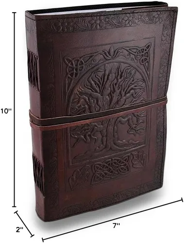 Miniatura 8 de Diario de cuero en relieve, cuaderno de árbol grande para escribir diario de cuero, diario de cuero hecho a mano (Gbag)