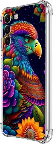 Miniatura 45 de Funda para Galaxy S23, diseño de mariposas azules, rosas, protección contra caídas, a prueba de golpes, de cuerpo completo, resistente a