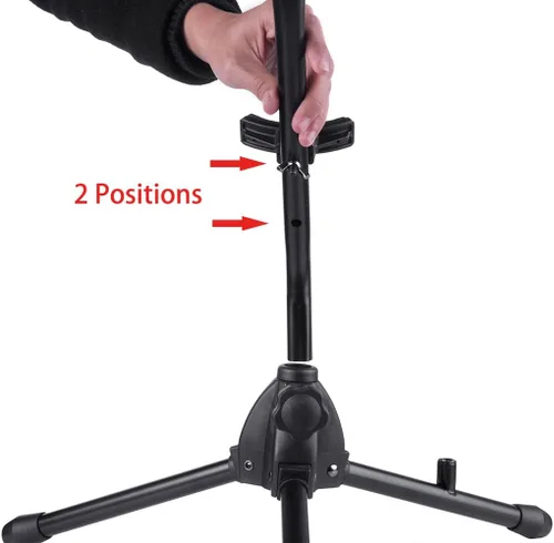 Miniatura 4 de Rayzm Soporte para saxofón alto/tenor con soporte desmontable para flauta/clarinete, soporte portátil ajustable para saxofón alto, saxofón tenor