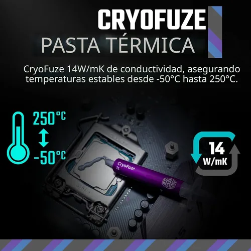 Miniatura 8 de Cooler Master Hyper 212 Spectrum V3 ARGB Enfriador de aire para CPU, ventilador PWM de 120 mm, 4 tubos de calor de cobre, 152 mm de alto, AMD Ryzen