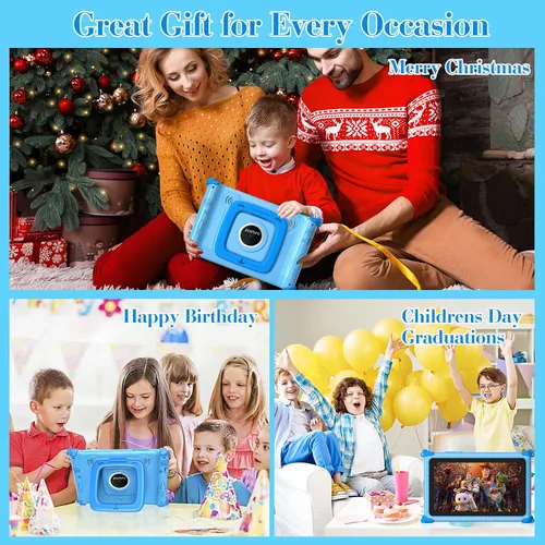 Miniatura 7 de Tableta infantil de 7 pulgadas para niños de 3 a 7 años, 32 GB, con funda protectora, tabletas de aprendizaje Android para niños con WiFi, YouTube