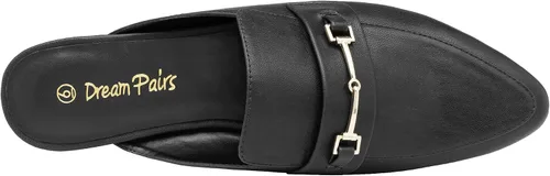 Miniatura 4 de DREAM PAIRS - Mocasines bajos con hebilla, puntera puntiaguda y talón descubierto para mujeres
