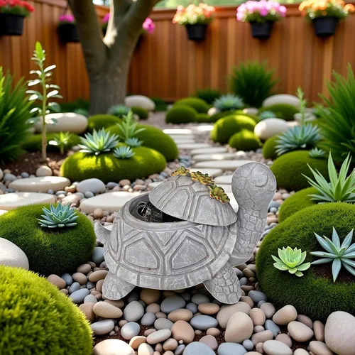 Miniatura 6 de Turtle Hide A Key Outside Cute Suculenta Turtle Key Hiders Outdoor Spare Fake Rock Ocultar Dispositivos Secretos Titular Estatua Decoración