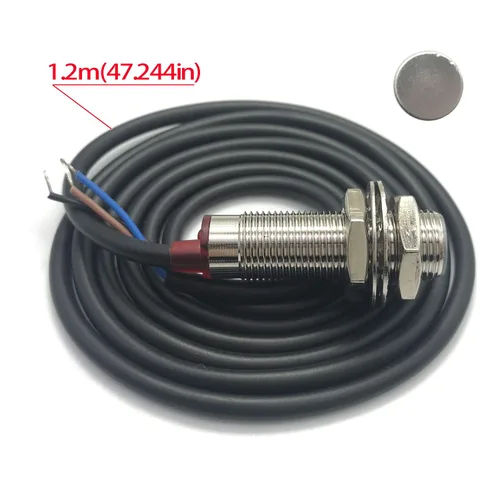 Miniatura 3 de DIGITEN 4 Digital LED tacómetro RPM medidor de velocidad+Hall Sensor de proximidad NPN Azul